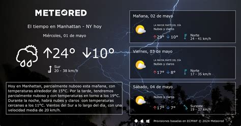 El Tiempo en Manhattan - NY (New York) - Previsin meteorolgica para los prximos 14 das. . El tiempo en manhattan por horas